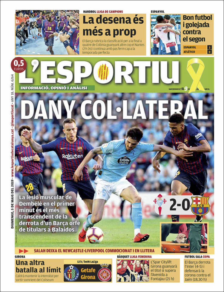 Portada de L'Esportiu (Espa&ntilde;a)