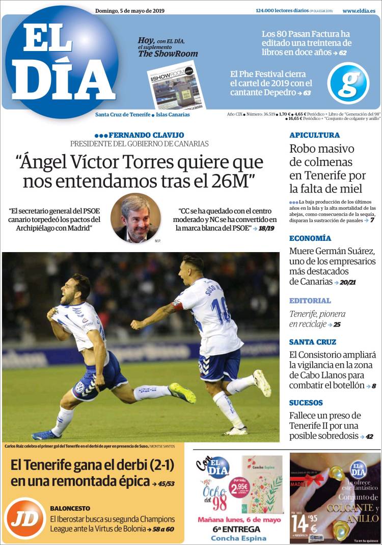 Portada de El Día (Espa&ntilde;a)