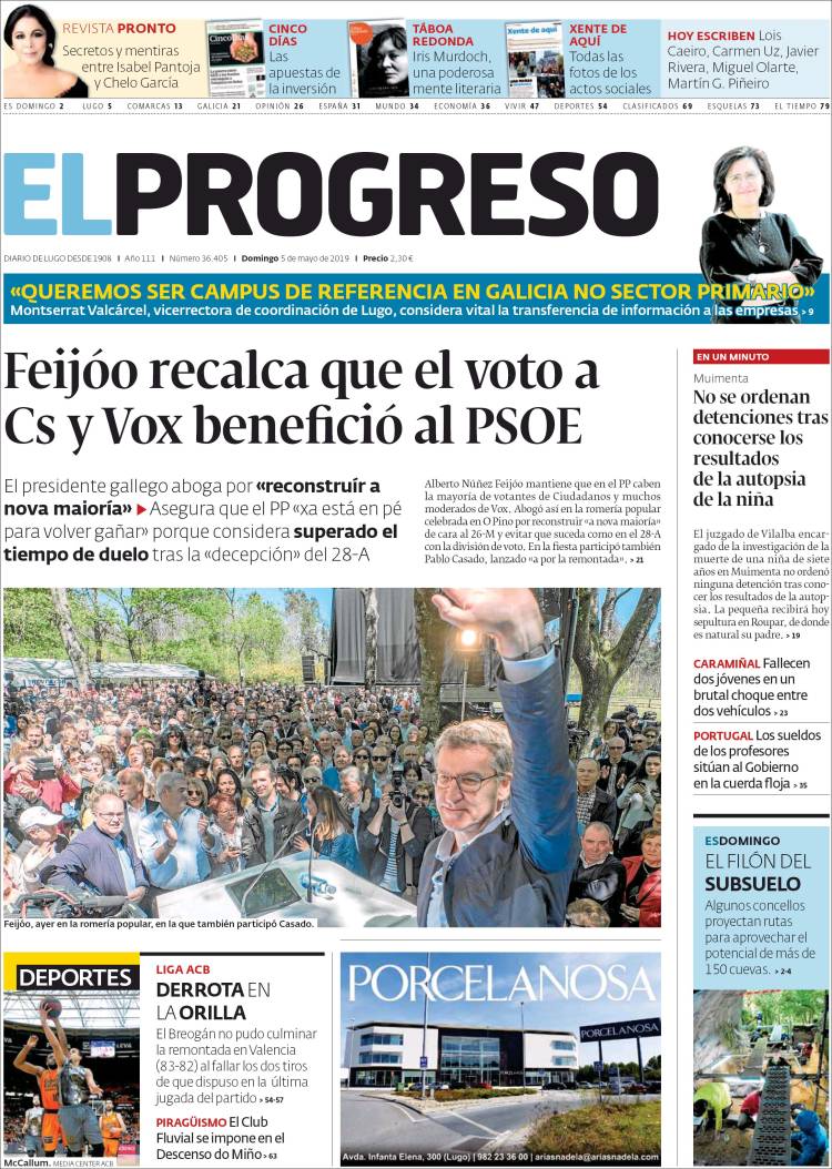 Portada de El Progreso (Espa&ntilde;a)