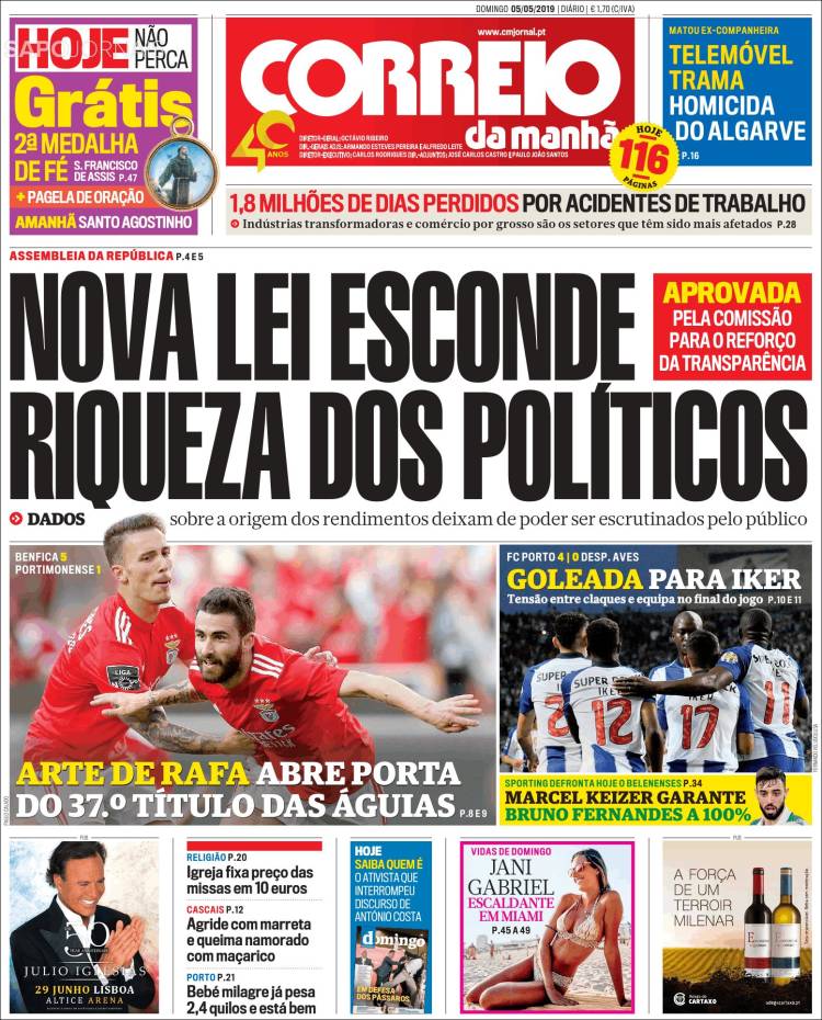 Portada de Correio da Manhã (Portugal)