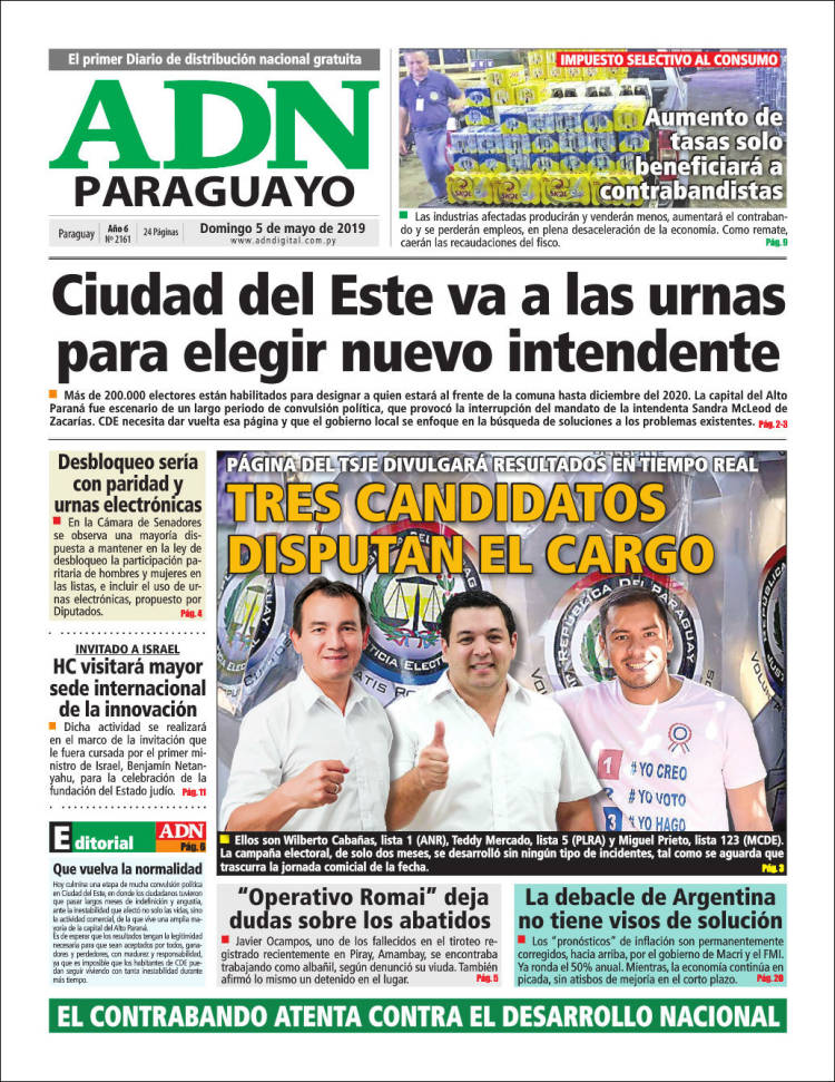 Portada de ADN Paraguayo (Paraguay)