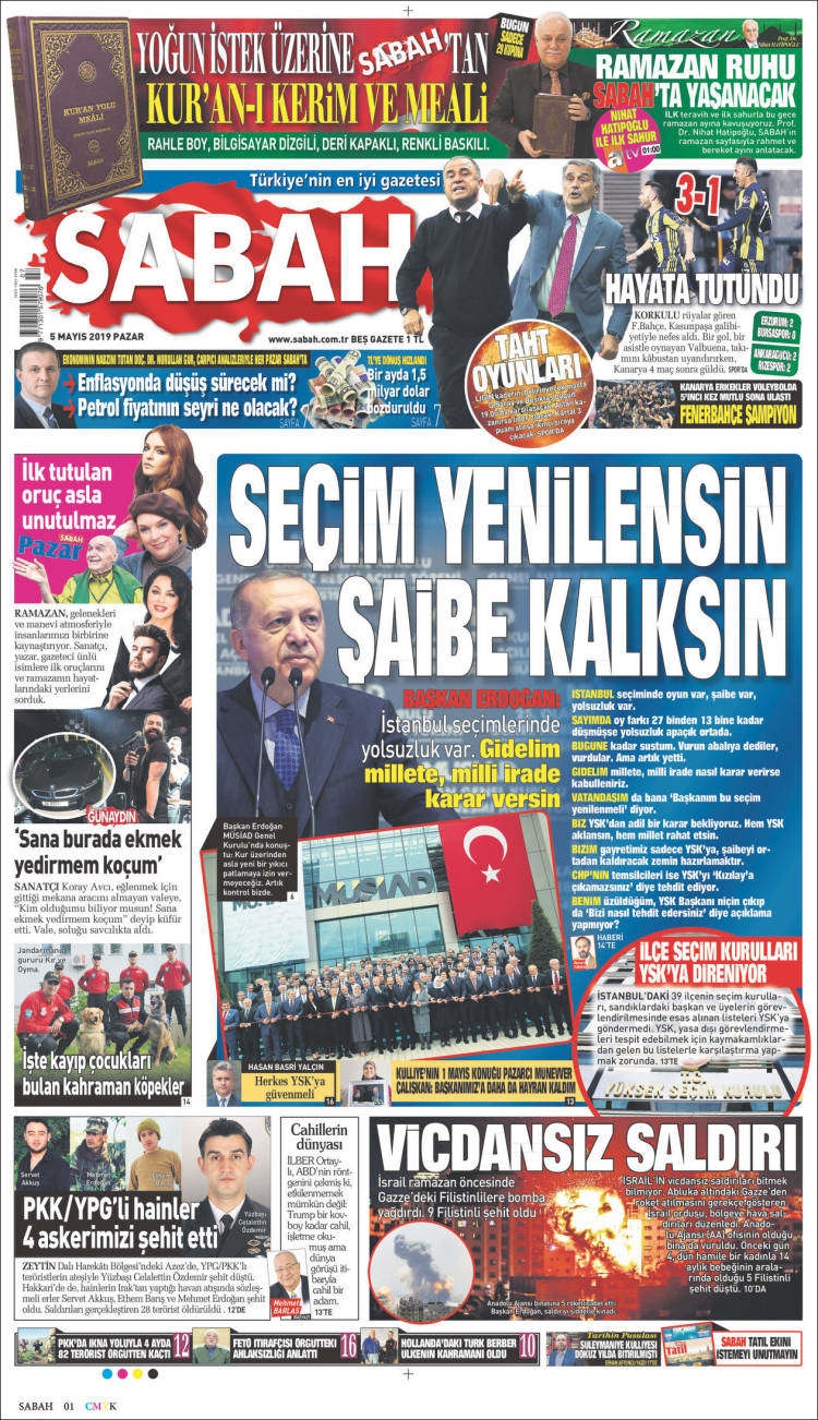 Portada de Sabah (Turqu&iacute;a)