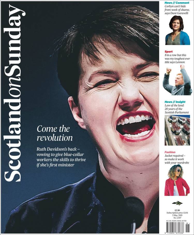 Portada de The Scotsman (Reino Unido)