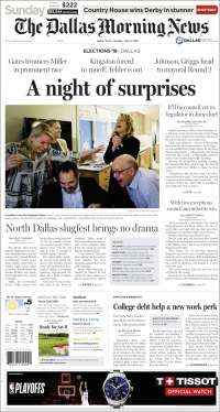 Portada de Dallas Morning News (USA)