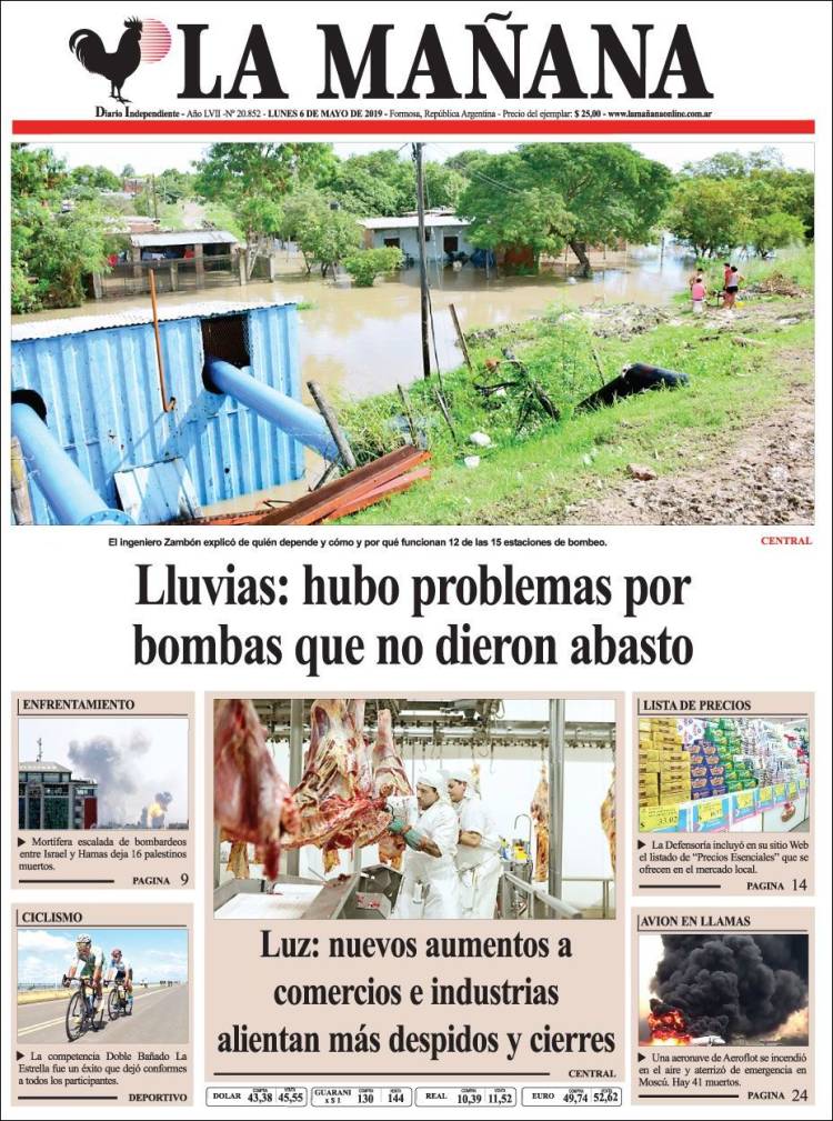 Portada de Diario La Mañana (Argentina)