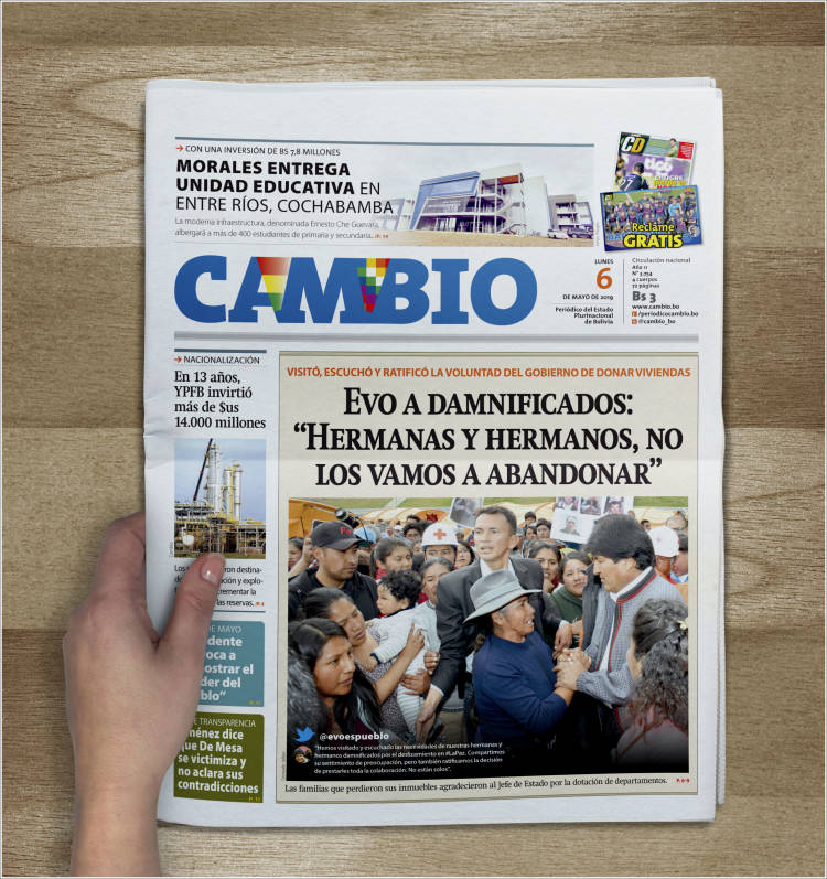Portada de Cambio (Bolivia)