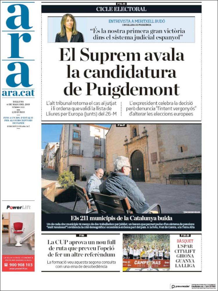 Portada de Ara (España)