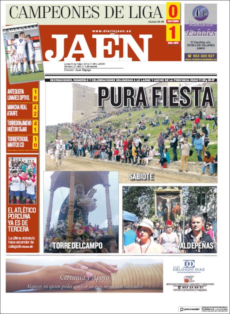 Portada de Diario Jaén (España)