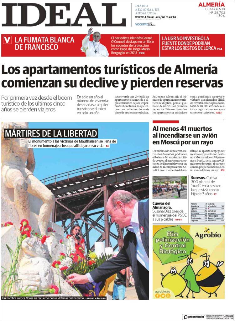 Portada de Ideal Almeria (España)