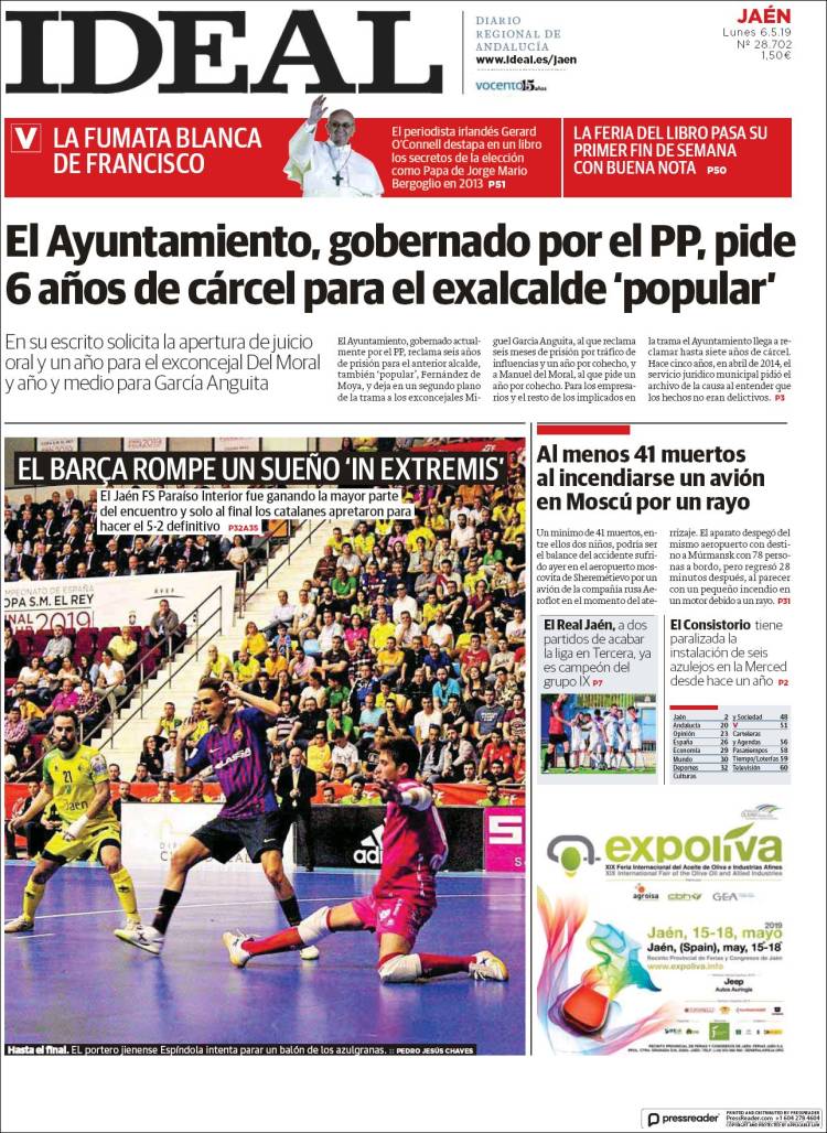 Portada de El Ideal de Jaén (España)