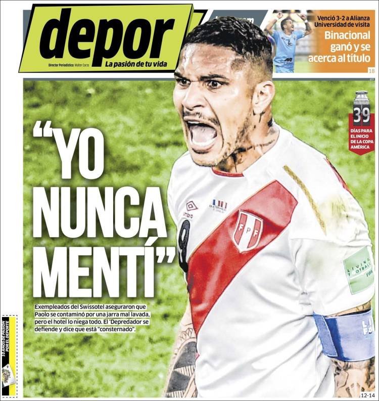 Portada de Depor (Perú)