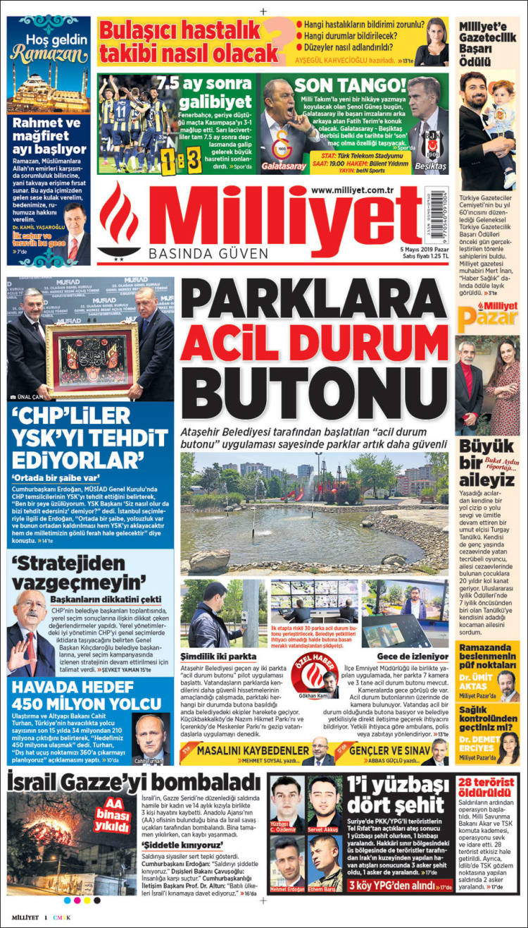 Portada de Milliyet (Turqu&iacute;a)