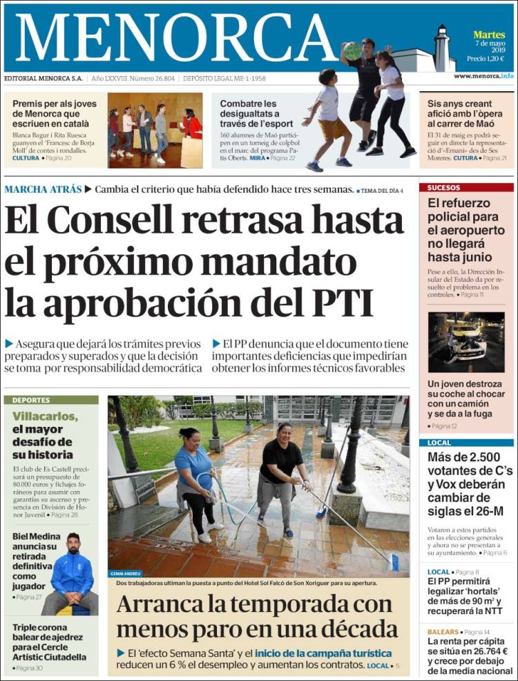 Portada de Menorca - Diario Insular (Espa&ntilde;a)