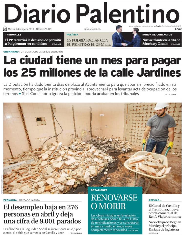 Portada de Diario Palentino (Espa&ntilde;a)