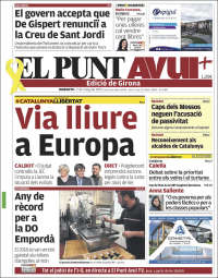 Portada de El Punt Avui - Girona (España)