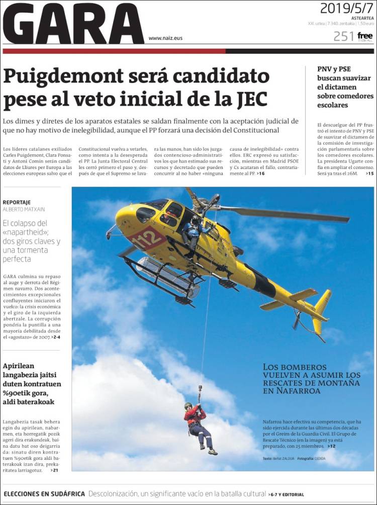 Portada de Gara (Espa&ntilde;a)