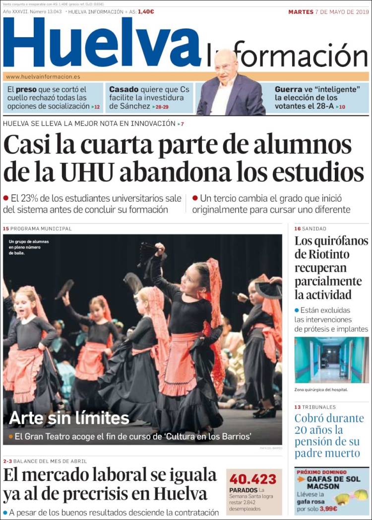 Portada de Huelva Información (Espa&ntilde;a)