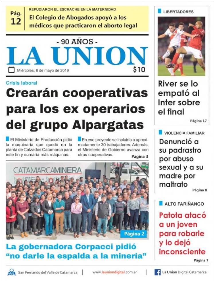 Portada de La Unión (Argentina)