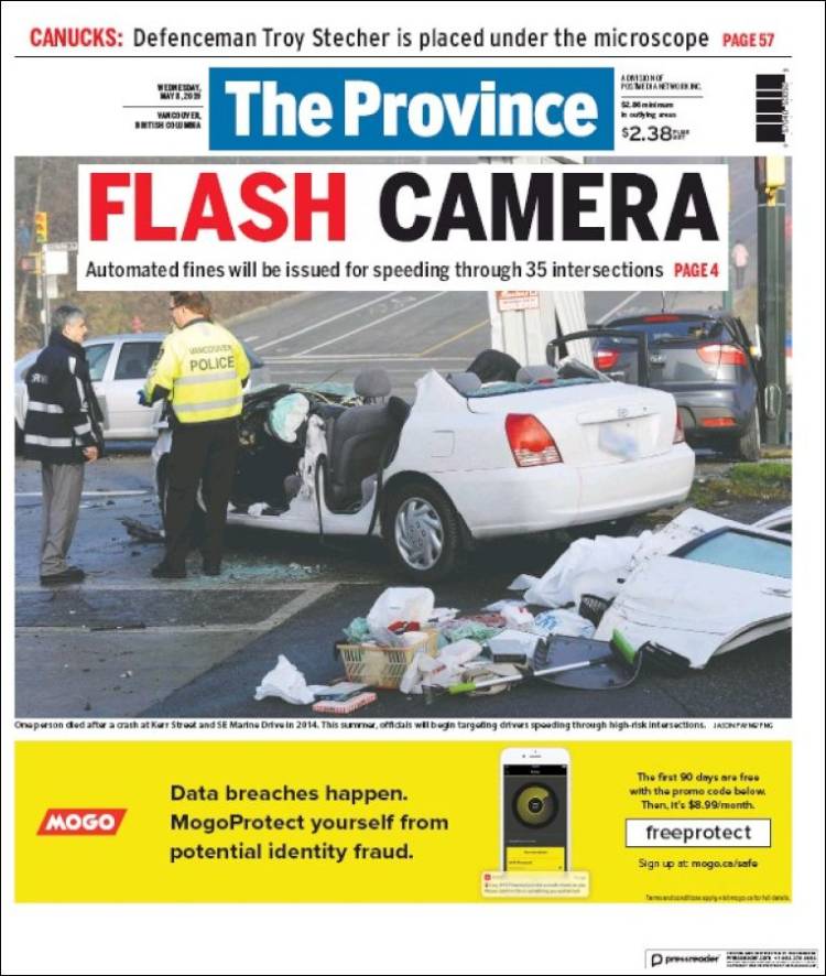 Portada de The Province (Canadá)