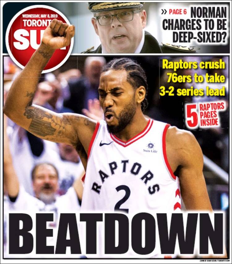 Portada de The Toronto Sun (Canadá)