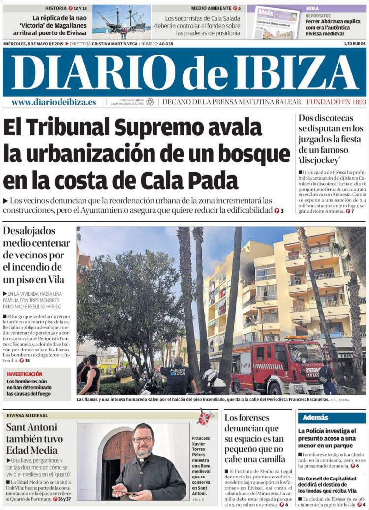 Portada de Diario de Ibiza (España)