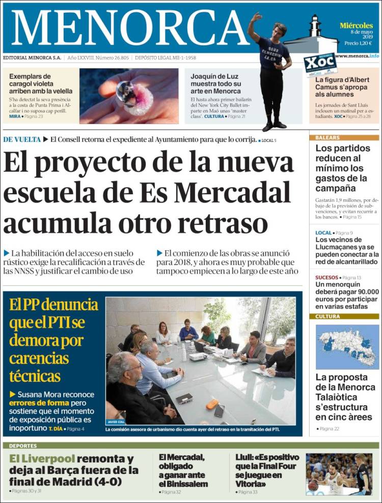 Portada de Menorca - Diario Insular (España)