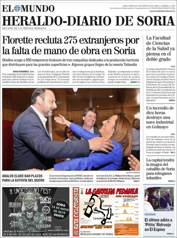 Portada de Diario de Soria (España)