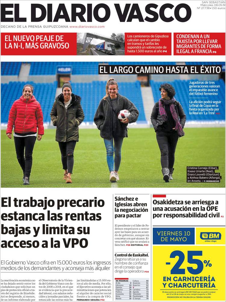 Portada de Diario Vasco (España)