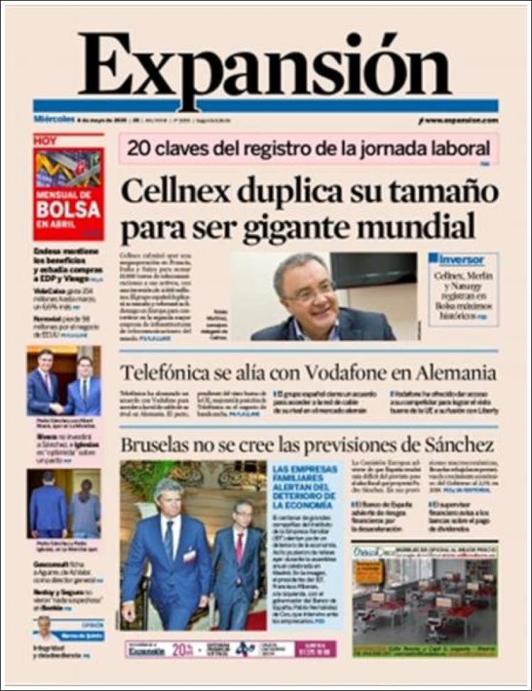 Portada de Expansión (Espa&ntilde;a)