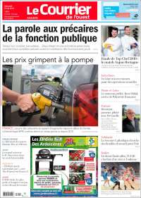 Portada de Le Courrier de l'Ouest (Francia)