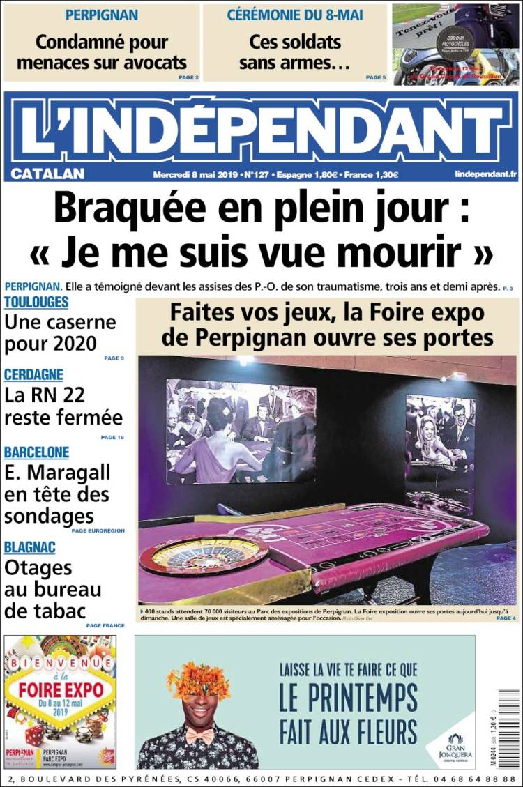 Portada de Le Indépendant (Francia)