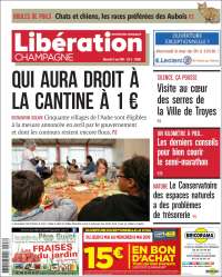 Portada de Libération Champagne (Francia)