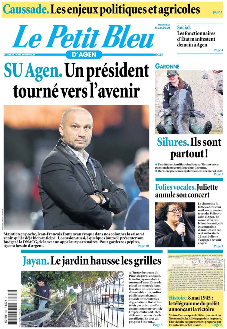 Portada de Le Petit Bleu (Francia)