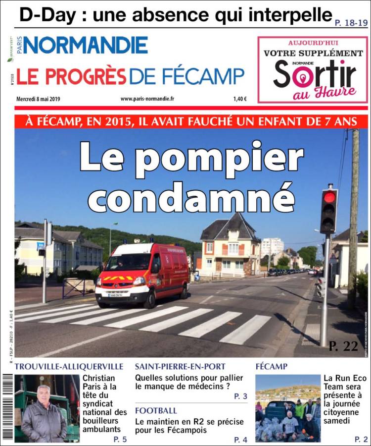 Portada de Progres de Fecamp (Francia)