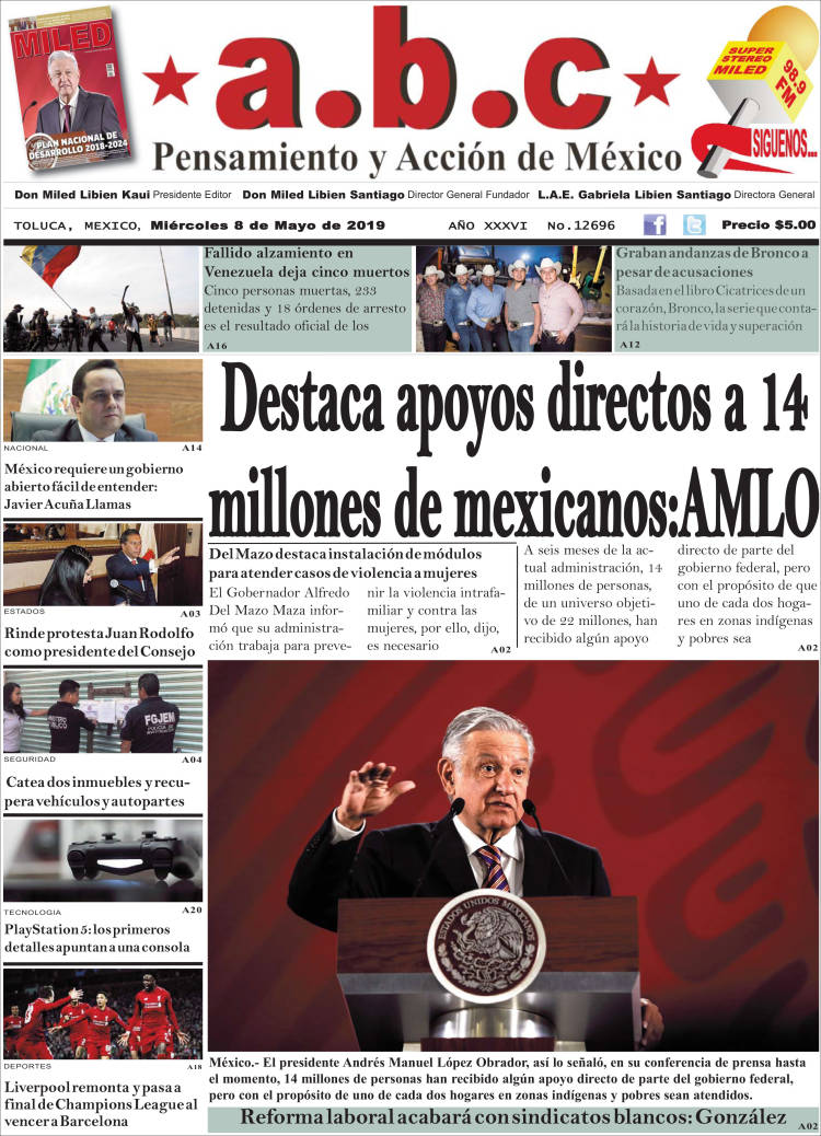 Portada de A.B.C.  (M&eacute;xico)