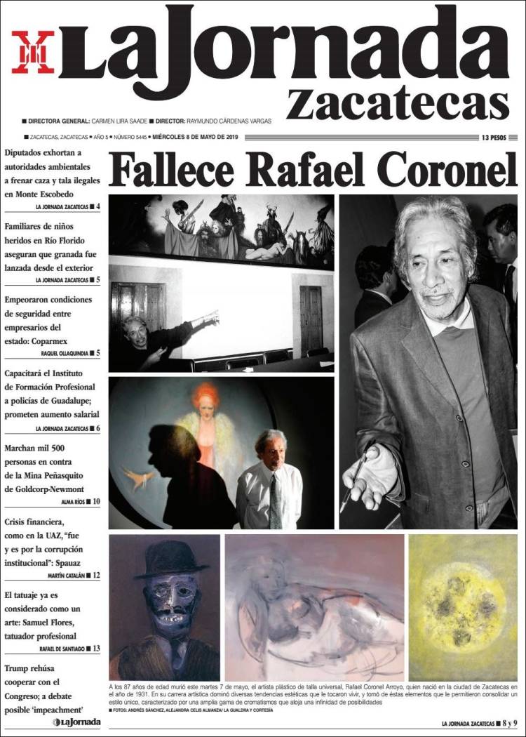 Portada de Jornada de Zacatecas (M&eacute;xico)