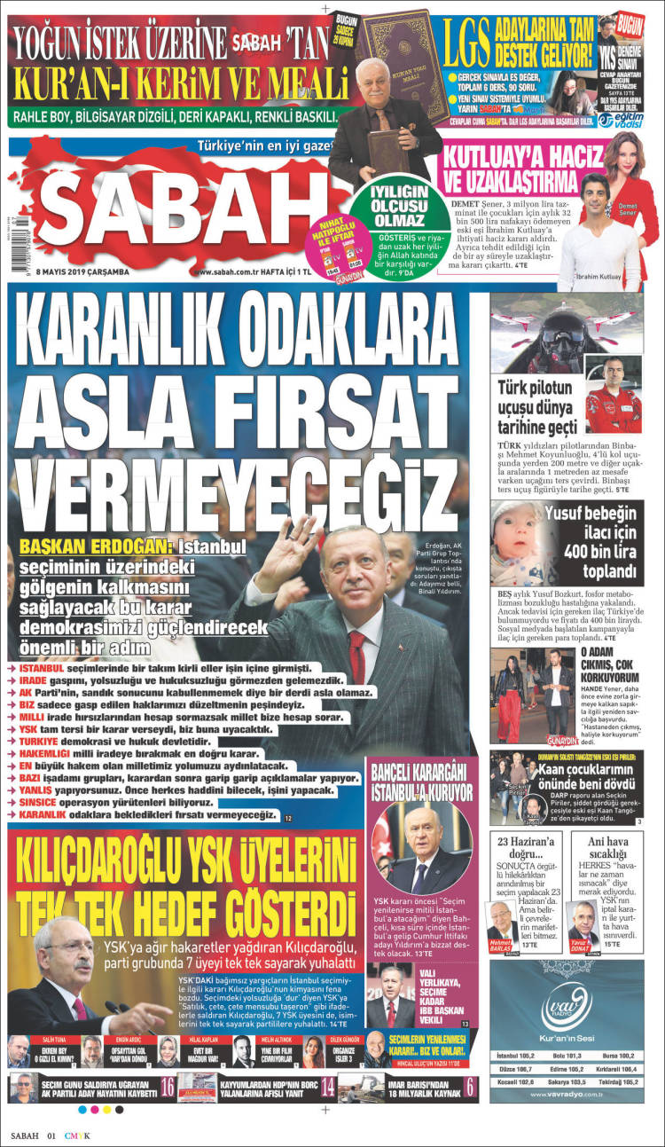 Portada de Sabah (Turqu&iacute;a)