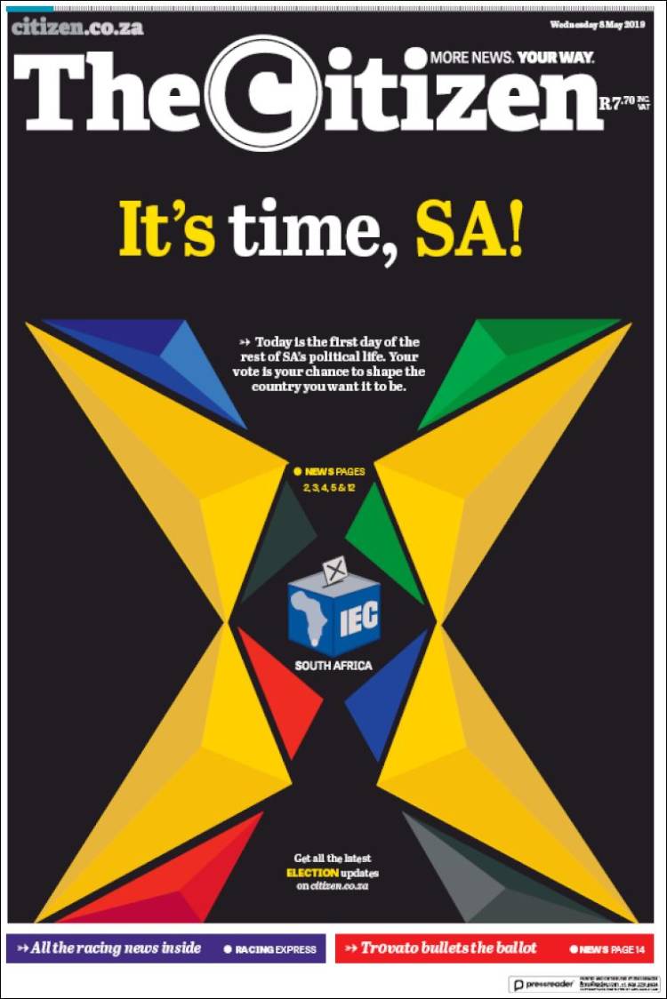 Portada de The Citizen (Sud&aacute;frica)