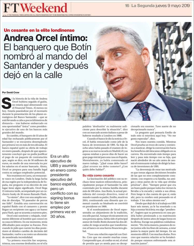 Portada de La Segunda (Chile)