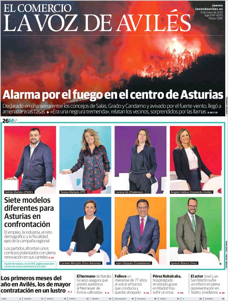 Portada de El Comercio - Avilés (Spain)