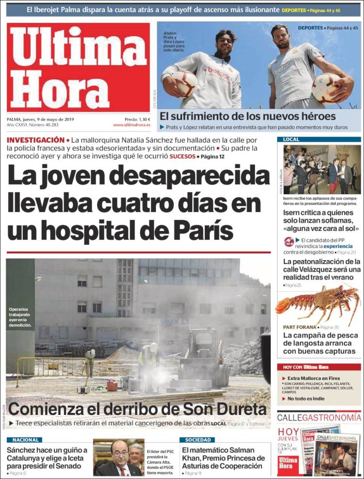 Portada de Última Hora (Spain)