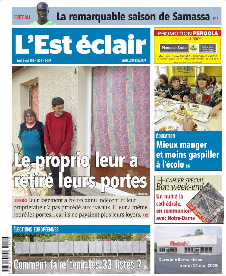 Portada de L'Est Eclair (France)