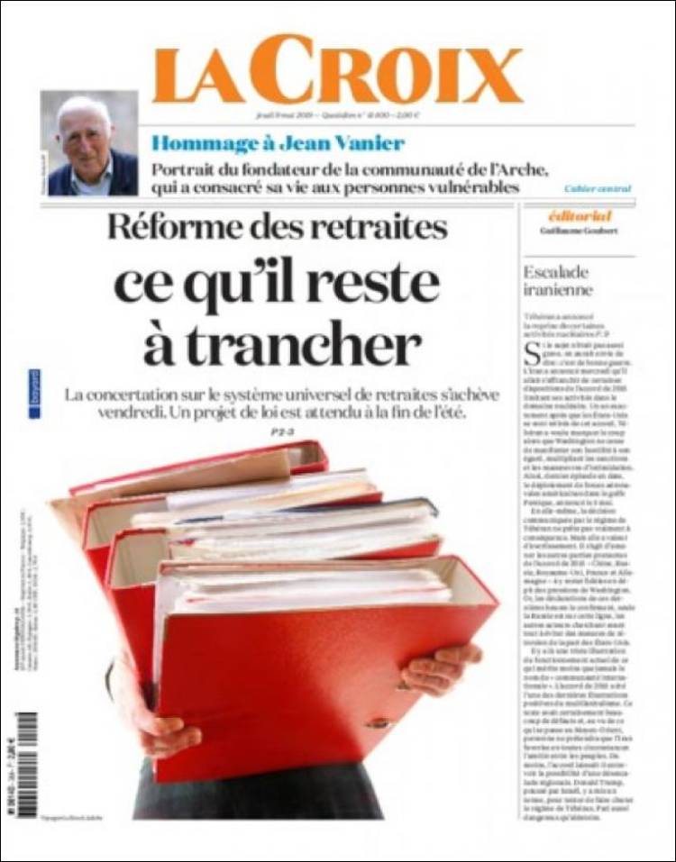 Portada de La Croix (Francia)