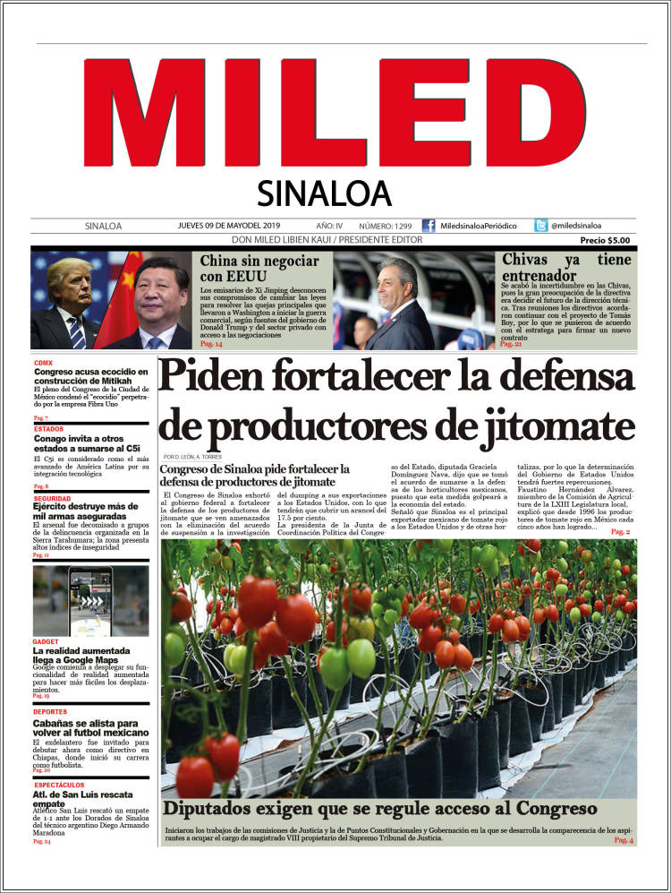 Portada de Miled - Sinaloa (M&eacute;xico)