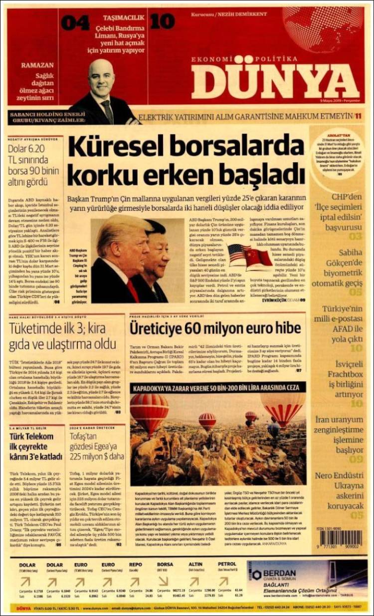 Portada de Dünya (Turkey)