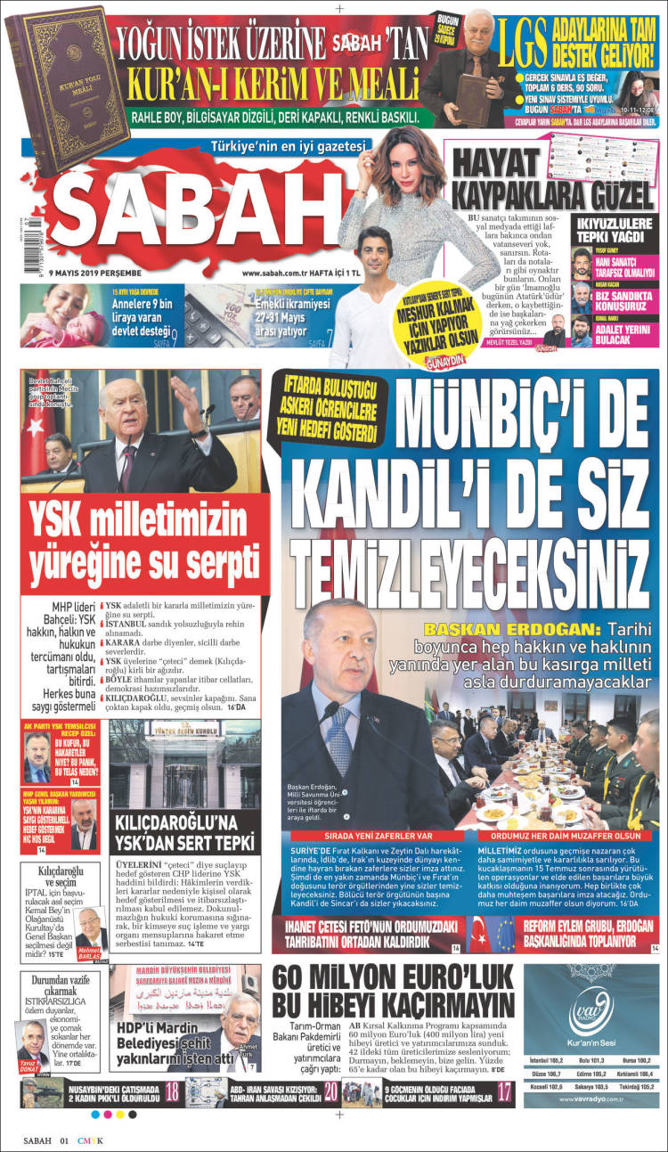 Portada de Sabah (Turqu&iacute;a)
