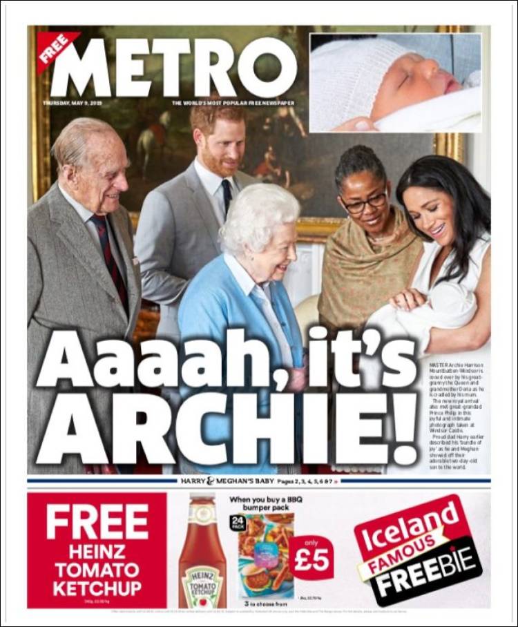 Portada de Metro (Reino Unido)