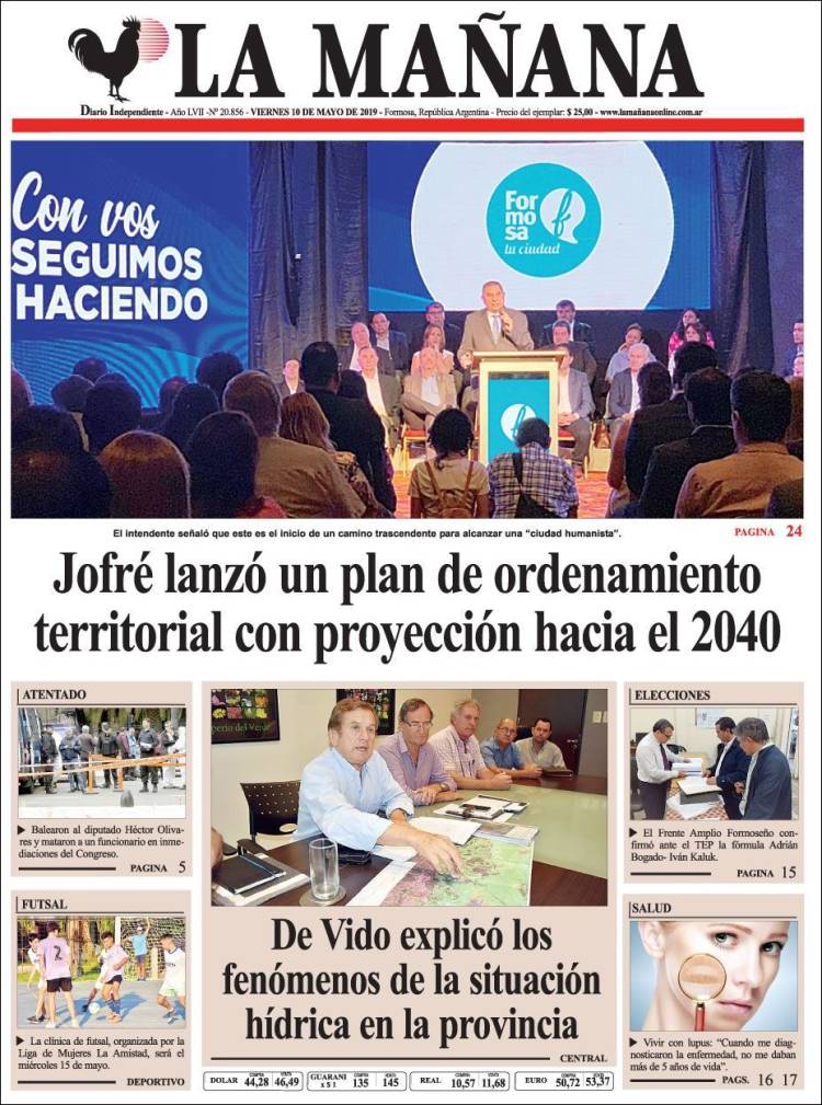Portada de Diario La Mañana (Argentina)