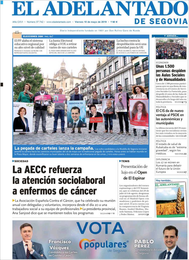 Portada de El Adelantado de Segovia (Spain)