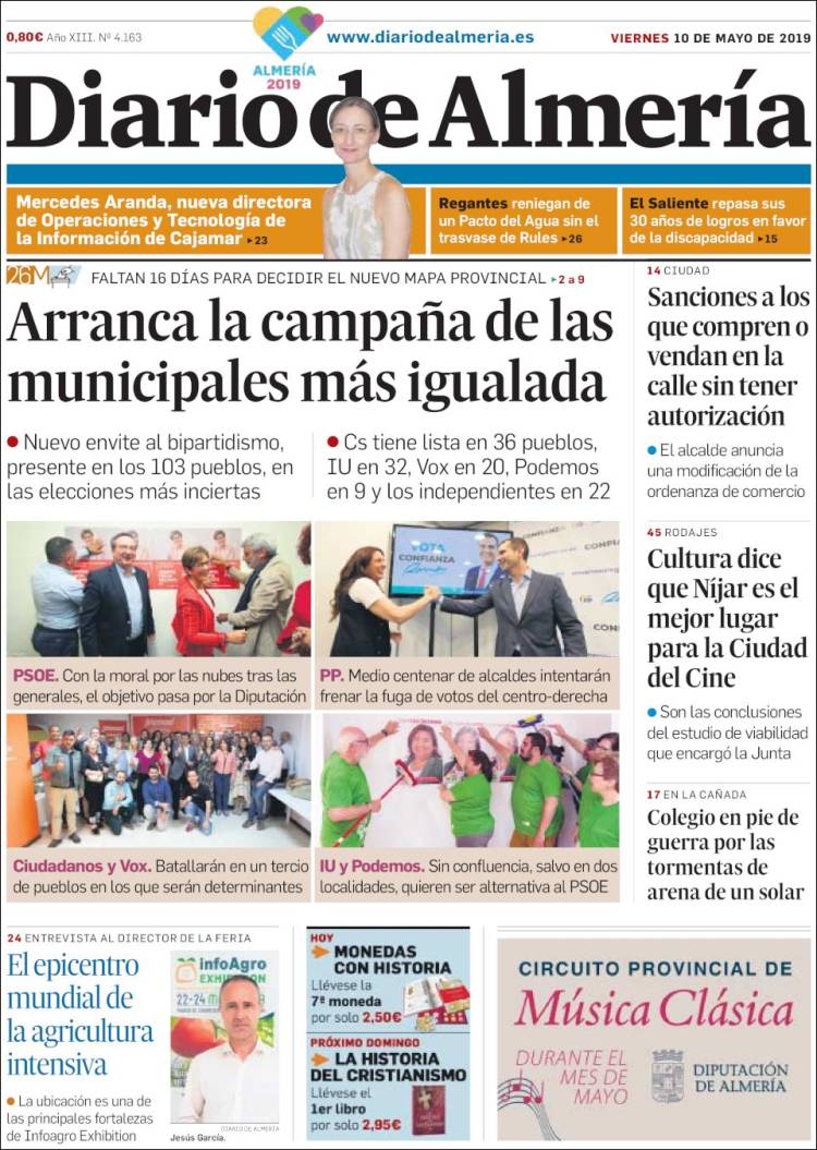 Portada de Diario de Almería (España)